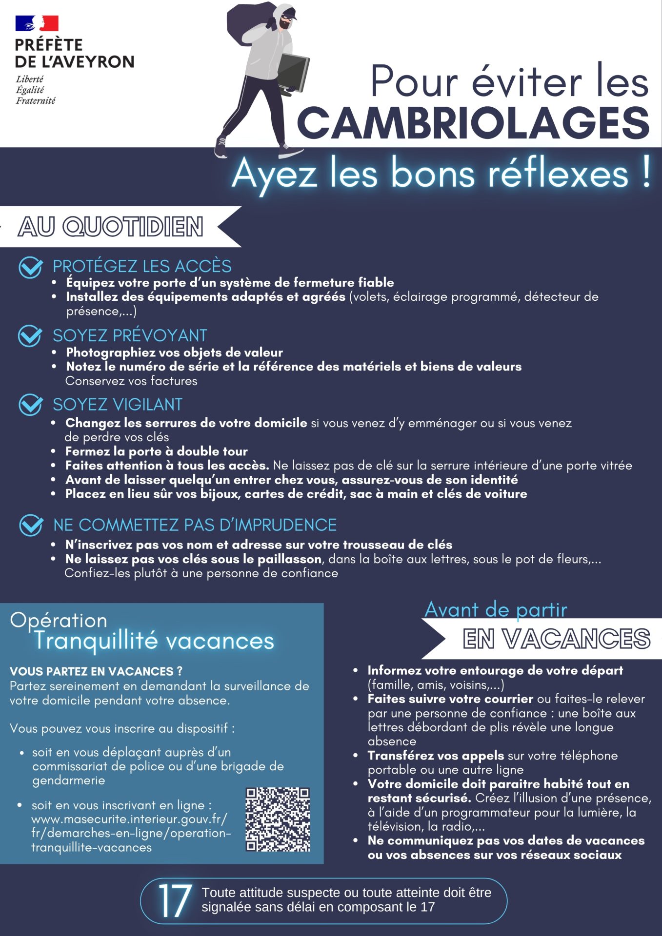 Lire la suite à propos de l’article Pour éviter les cambriolages !