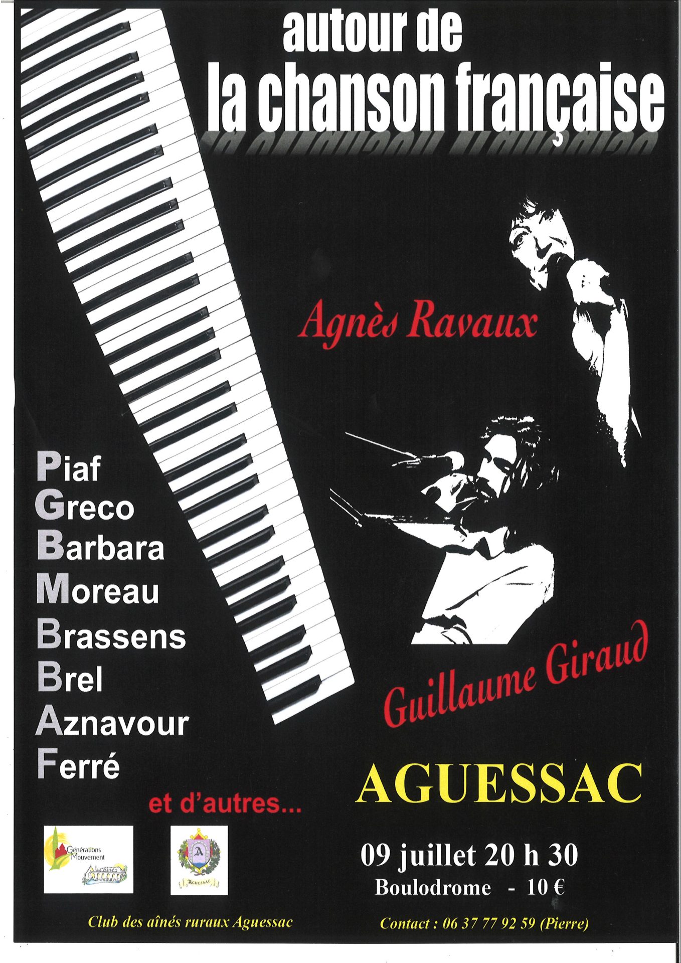 Lire la suite à propos de l’article concert de la chanson française le 9 juillet à Aguessac