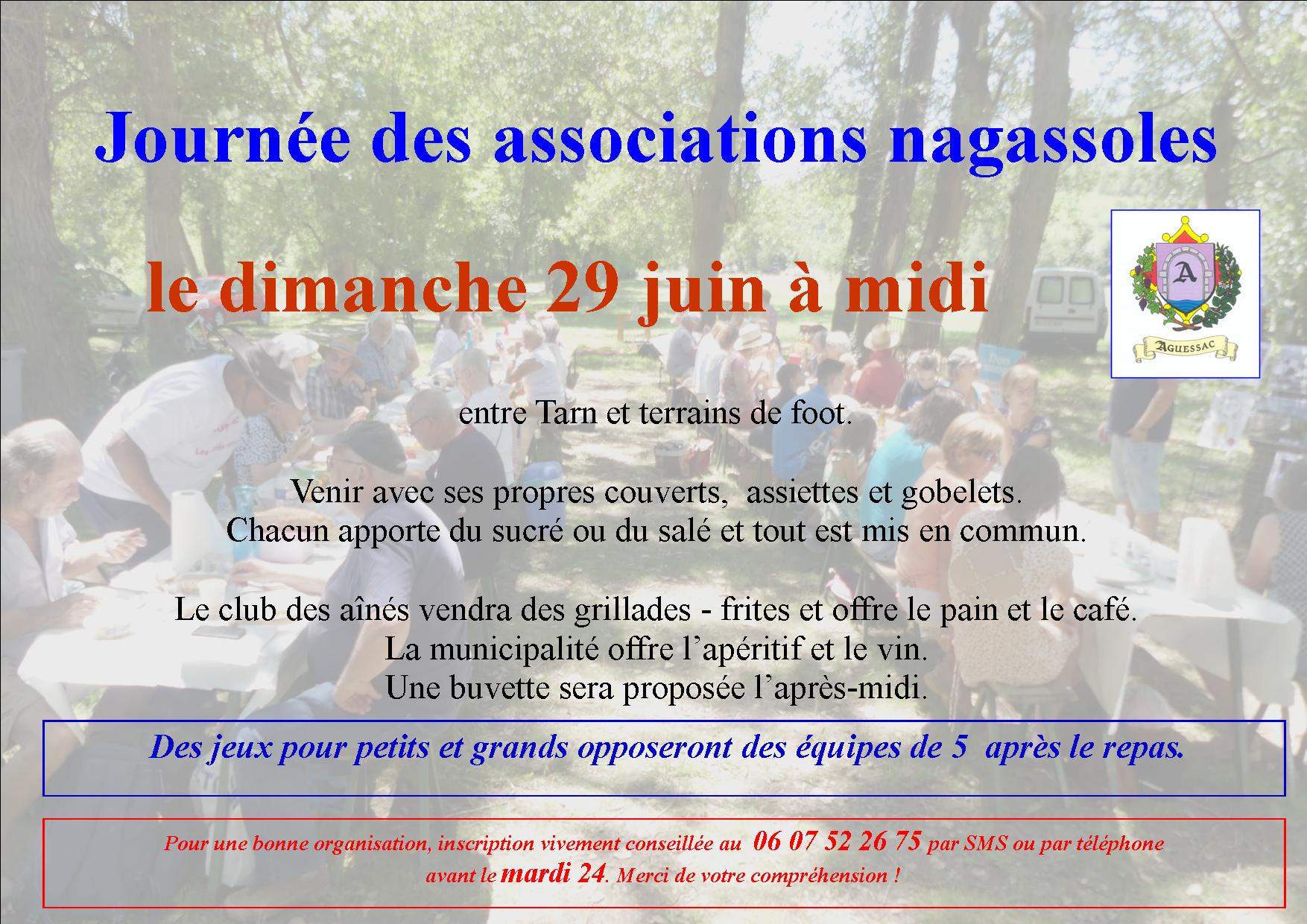 Lire la suite à propos de l’article Journées des associations nagassols   Dimanche 29 juin