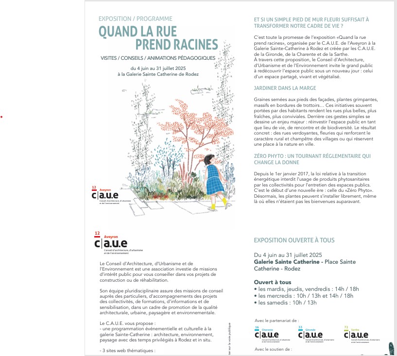Lire la suite à propos de l’article Exposition proposée par le C.A.U.E. de l’Aveyron à la Galerie Sainte-Catherine de Rodez  ‌   ¬‌   ¬‌   -‌
