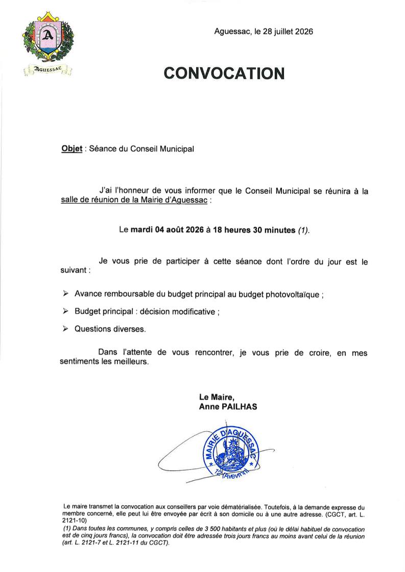 Ordre du jour