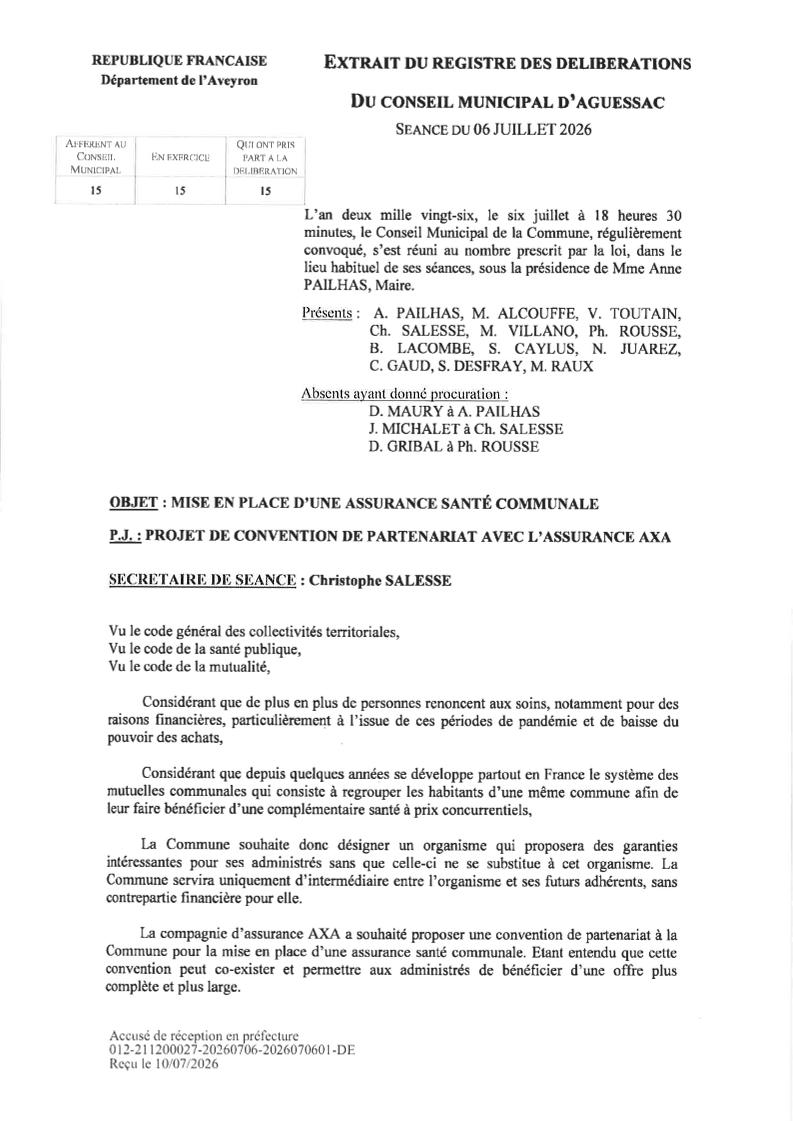 Séance du 06 juillet 2026