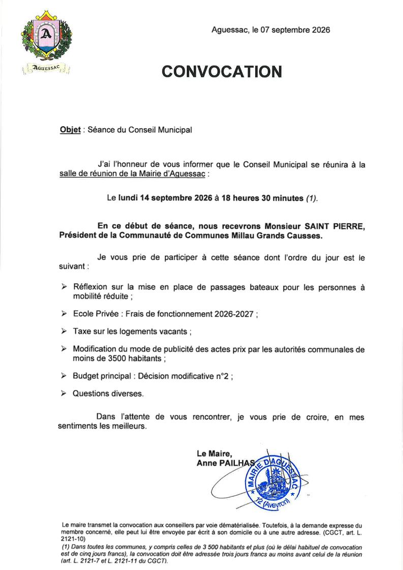 Ordre du jour